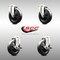 Service Caster 5 Inch 316SS Hard Rubber Wheel Swivel Bolt Hole Caster Brakes SCC, 2PK SCC-SS316BH20S514-HRS-2-TLB-2 - alternate 2